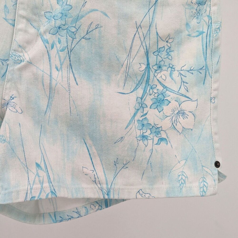 Vintage 90s y2k Bill Blass Jeanswear Denim Shorts Butterfly Floral High Rise 12 - Picture 9 of 11